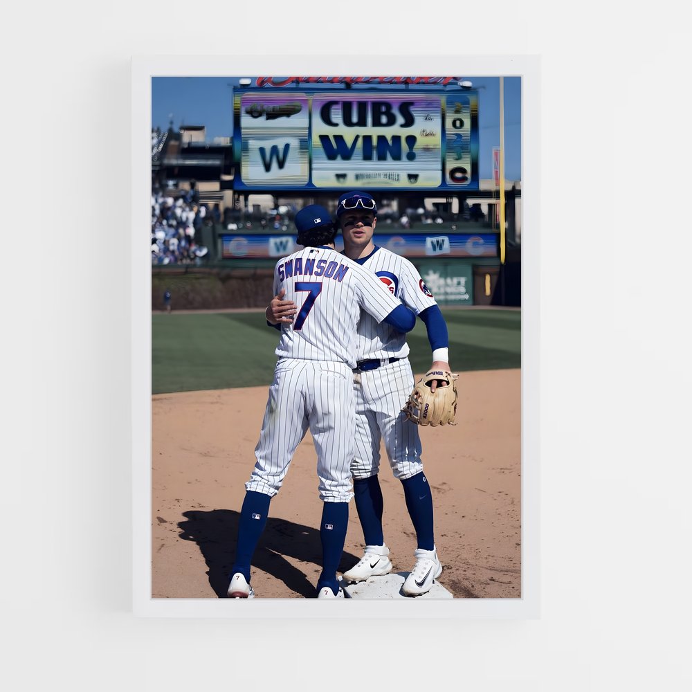Poster Célébration des Cubs – affiche Baseball (vue 3)